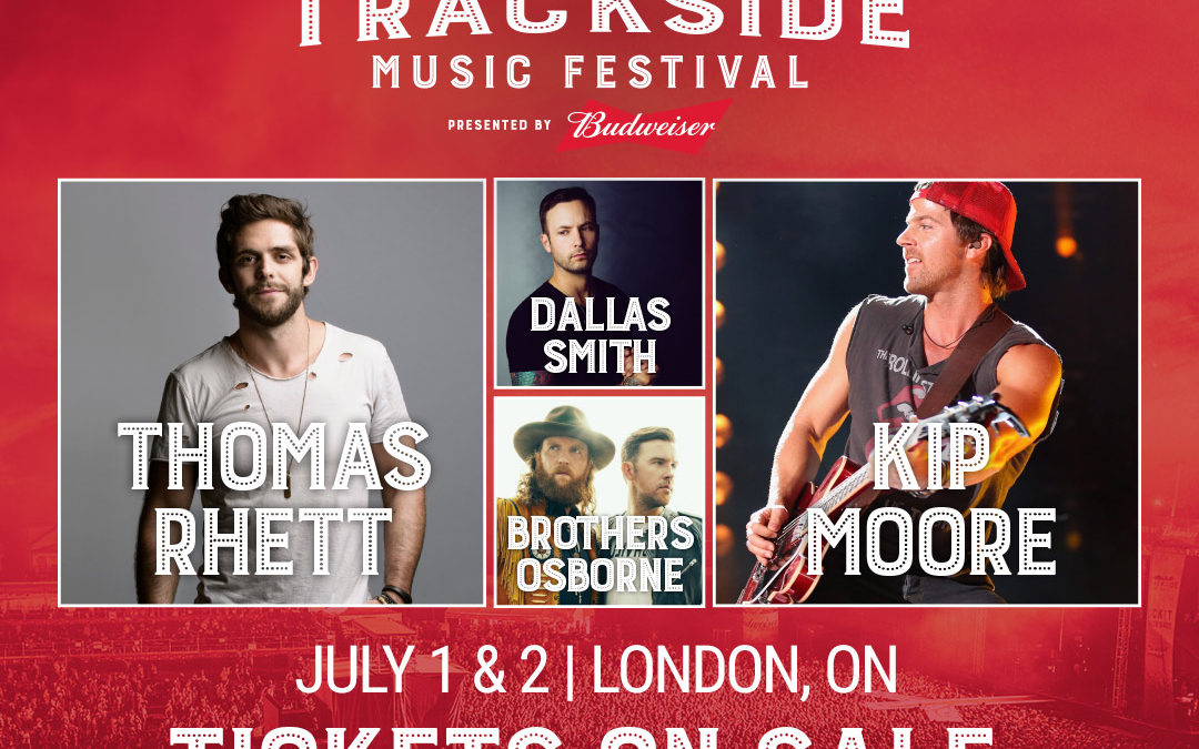 Trackside Music Festival announces top country headliners for the two-day country music event!